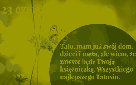 Motylek i życzenia na Dzień Ojca